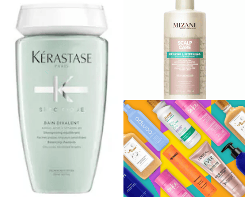 Hair care products cover photo collage