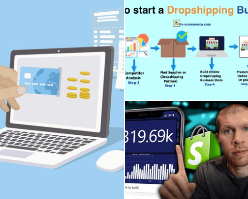 Dropshipping Courses cover photo collage