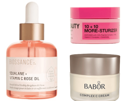 6 Best Vitamin C Creams to Help Reverse Dull, Textured Skin ✨ cover photo collage