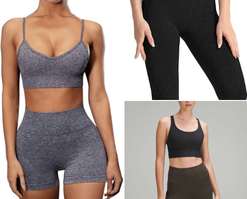 Workout clothes cover photo collage