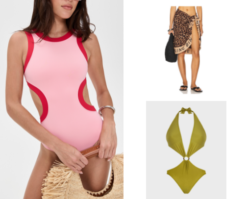 Trendy swimwear cover photo collage