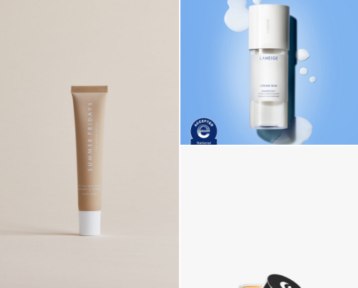 Beauty and skincare cover photo collage
