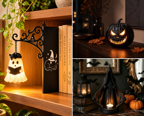 🖤 Chic Halloween Finds for a Spooky Home cover photo collage