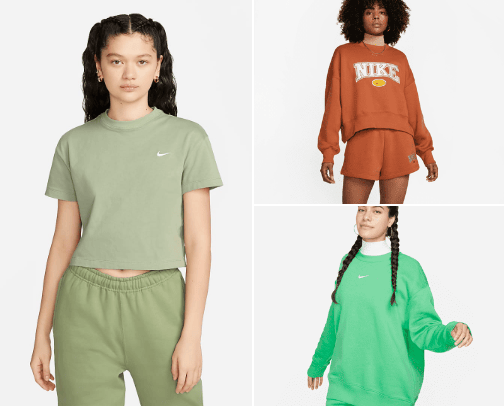 Woman's Nike clothing cover photo collage