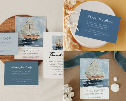 The Sweetest Nautical Baby Shower cover photo collage