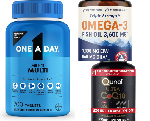 Men’s Health After 40: Recommended Vitamins and Supplements cover photo collage