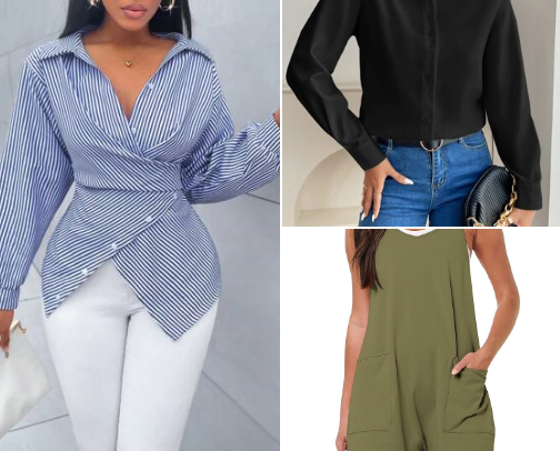 Shein clothing for women cover photo collage