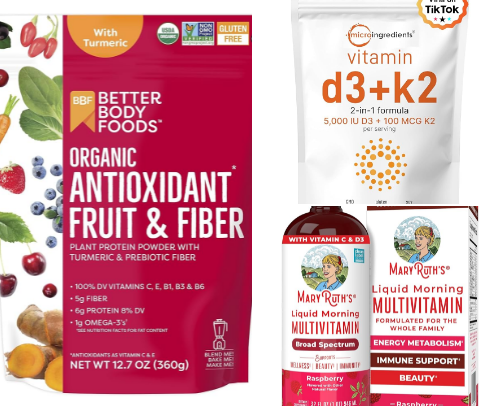 All Things Vitamins, Minerals,  and Supplements. cover photo collage