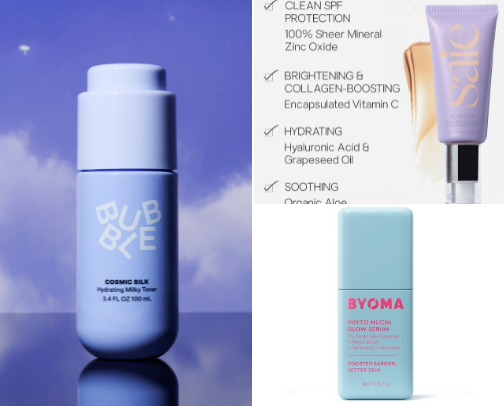 Dewy skincare cover photo collage