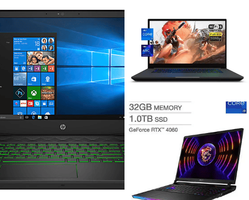 Hot gaming laptops now cover photo collage