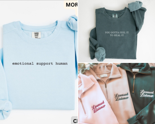 Etsy Therapist Apparel cover photo collage