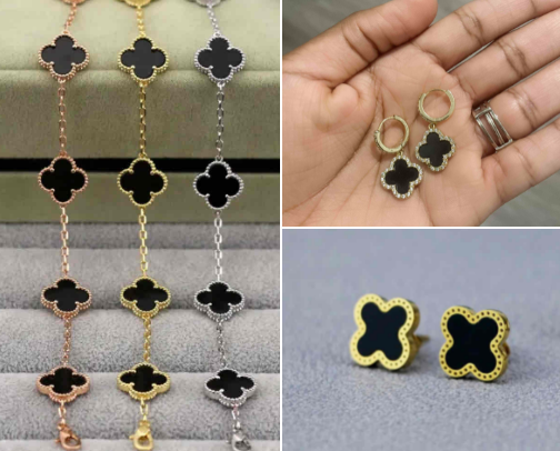 The Black Clover Jewelry Collection🖤💛 cover photo collage
