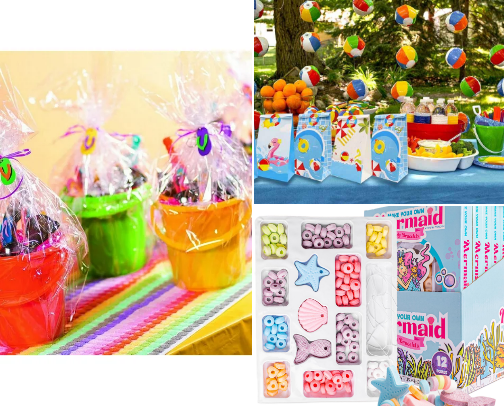 Mermaid birthday party @ the pool! cover photo collage