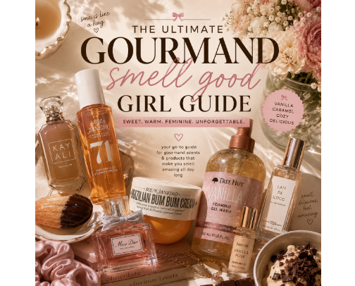 The Ultimate Gourmand Smell Good Girl Guide 🍯🍫🍦 cover photo collage