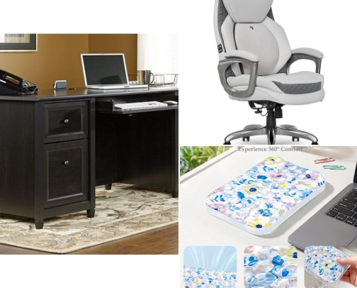 Home Office Essentials for Comfortable Workdays cover photo collage
