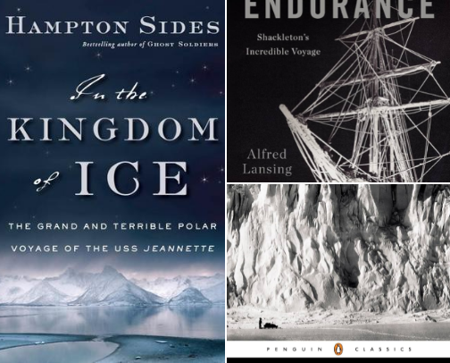In the Kingdom of Ice: The Grand and Terrible Polar Voyage of the USS Jeannette cover photo collage