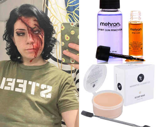 Knife wound look cover photo collage