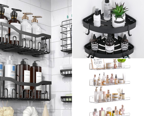 Aesthetic Bathroom Organization Under $30 cover photo collage