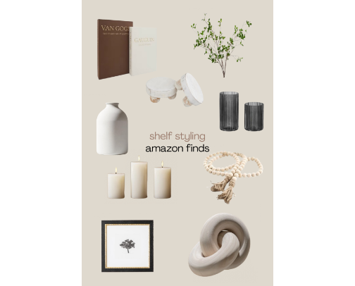 Shelf Styling Amazon Finds cover photo collage