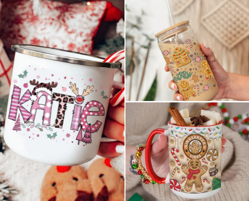 Festive Sips: Cozy Christmas & Fall Mugs from Etsy cover photo collage