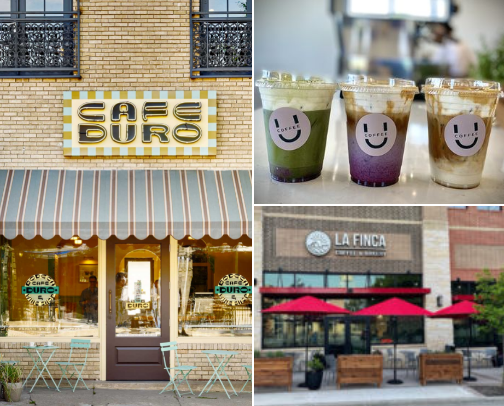 Coffee and matcha cover photo collage