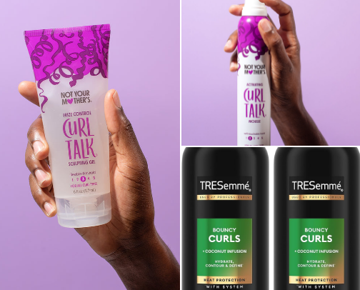 wavy/curly hair care cover photo collage