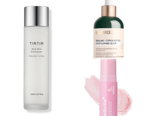 Anti aging skincare cover photo collage