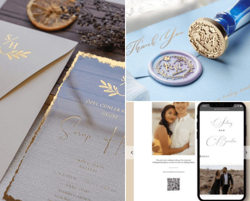 Wedding Invitations cover photo collage