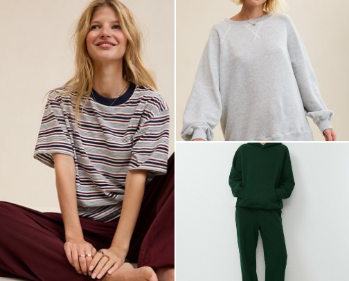 The comfiest loungewear for the colder months 🖤✨🍁 cover photo collage