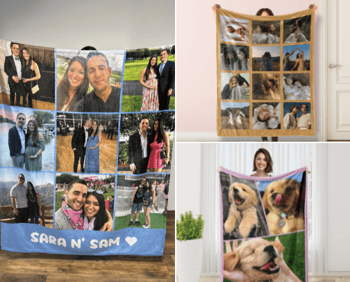Blanket cover photo collage