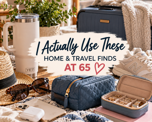I Actually Use These: Home & Travel Finds at 65 cover photo collage