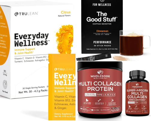 For women 40+, these are the supplements I personally use and highly recommend—your secret to feeling vibrant and supported every day! cover photo collage