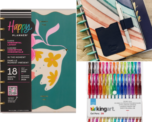 Planner and accessories I love cover photo collage