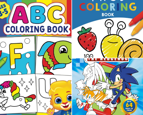 Fun Colouring Books for Kids cover photo collage