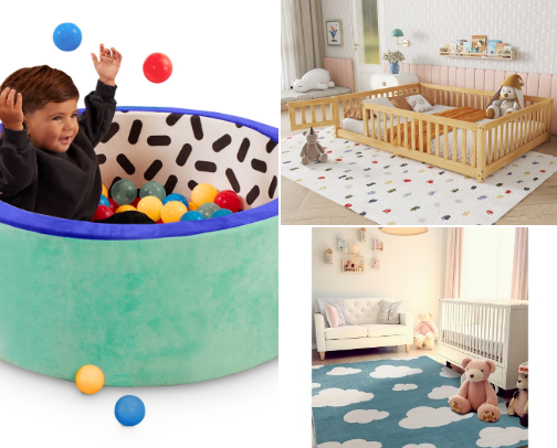 Toddler Bedroom/Playroom ☀️🌈 cover photo collage
