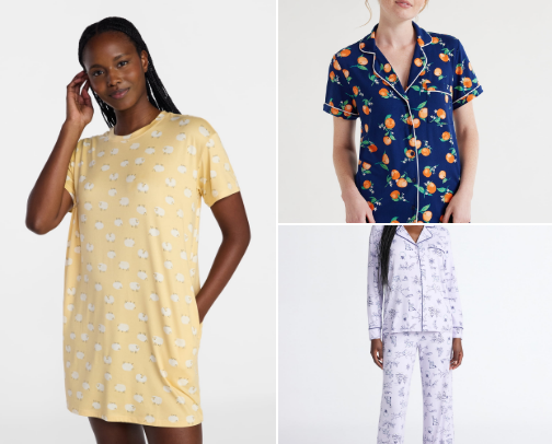 Women's Pajamas and Nightgowns cover photo collage