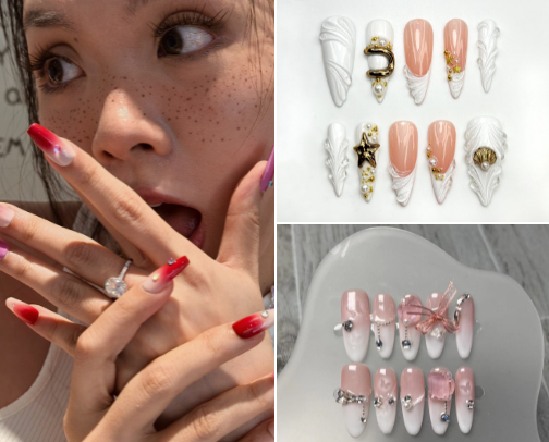 My press on nail recommendations for People who love beautiful new sets ! cover photo collage