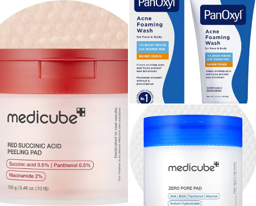 The best skincare products for acne-prone skin cover photo collage