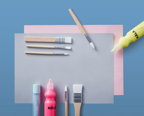 Art supplies cover photo collage