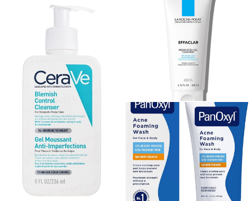 Viral TikTok Acne Cleansers That Actually Work. cover photo collage