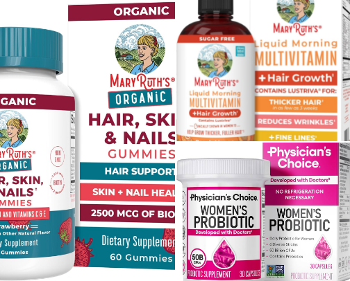 Vitamins and Supplements cover photo collage