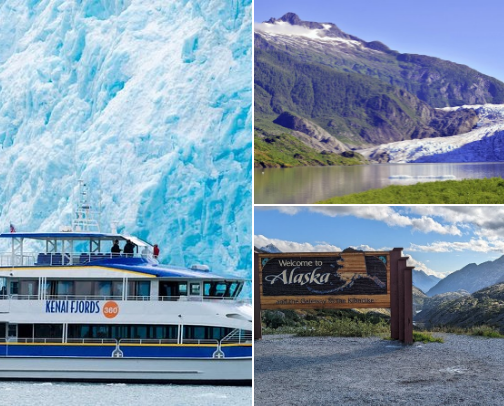 Alaska Awaits: Chase glaciers, spot wildlife, and explore adventures you’ll remember forever! cover photo collage