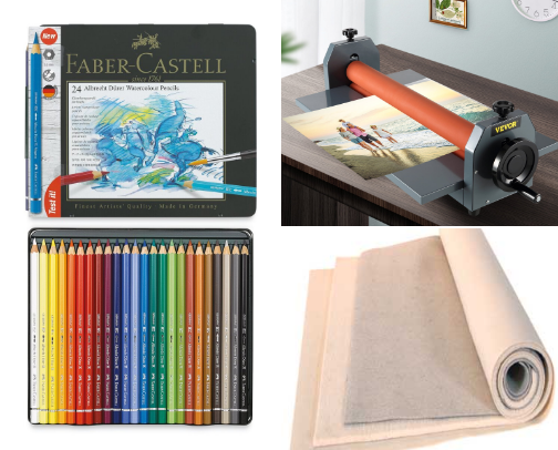 How I created an at-home printmaking press! cover photo collage