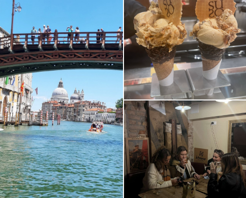 Venezia - the city of romance!!! such a cool experience getting to study abroad here. cover photo collage