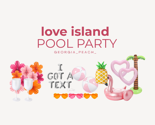 Love Island Pool Party Theme | Amazon Party Decor cover photo collage