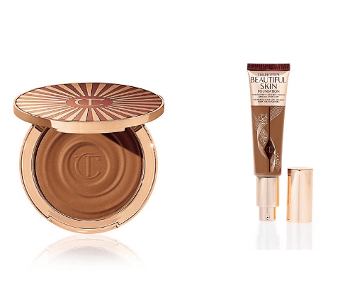 MAKE UP -Charlotte Tilbury Beautiful Skin Sun-Kissed Glow Bronzer- Mediu cover photo collage
