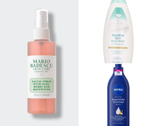 Skincare: Products For Dry Sensitive Skin cover photo collage