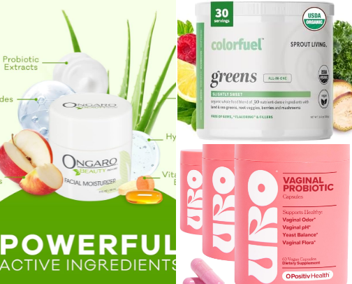 Probiotic products cover photo collage