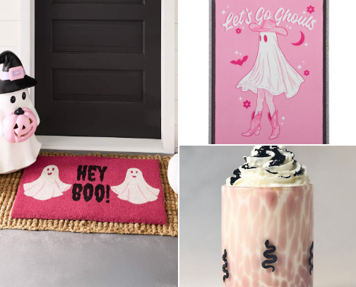 🎀Pretty in Pink Halloween 🎃: Glam & Ghostly Finds cover photo collage