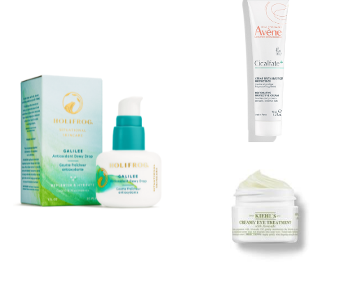 what my skin drinks - sensitive and dry skin approved 🧘‍♀️🫧 moisturizers , serums , face masks , toners and more !! cover photo collage